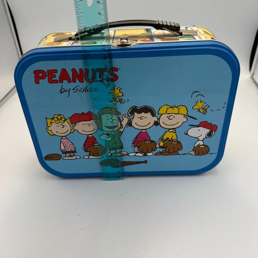 Peanuts 60 Years Large Tin Tote 85370 Charlie Brown Snoopy Metal Lunch Box